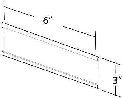 Azar Displays 199610 6-Inch Width by 3-Inch Height Adhesive Back Nameplate, 10-Pack