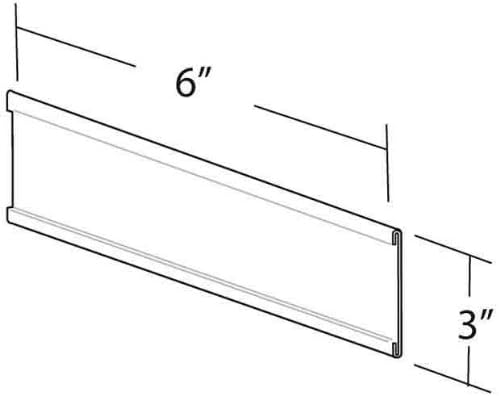 Azar Displays 199610 6-Inch Width by 3-Inch Height Adhesive Back Nameplate, 10-Pack