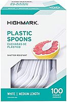 Highmark Medium-Length Polystyrene Spoons, Pack Of 100, 11594