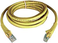 Tripp Lite Cat6 Gigabit Snagless Molded Patch Cable (RJ45 M/M) - Yellow, 4-ft.(N201-004-YW)