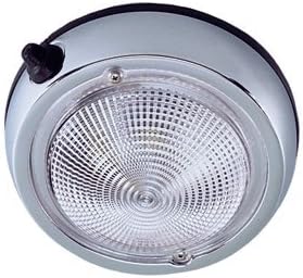Perko Surface Mount Dome Light - 6" O.D.(5" Lens) - Chrome Plated