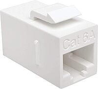 TRIPP LITE N235-001 Cat6/Cat6a Straight-Through Modular In-Line Snap-In RJ45 Coupler