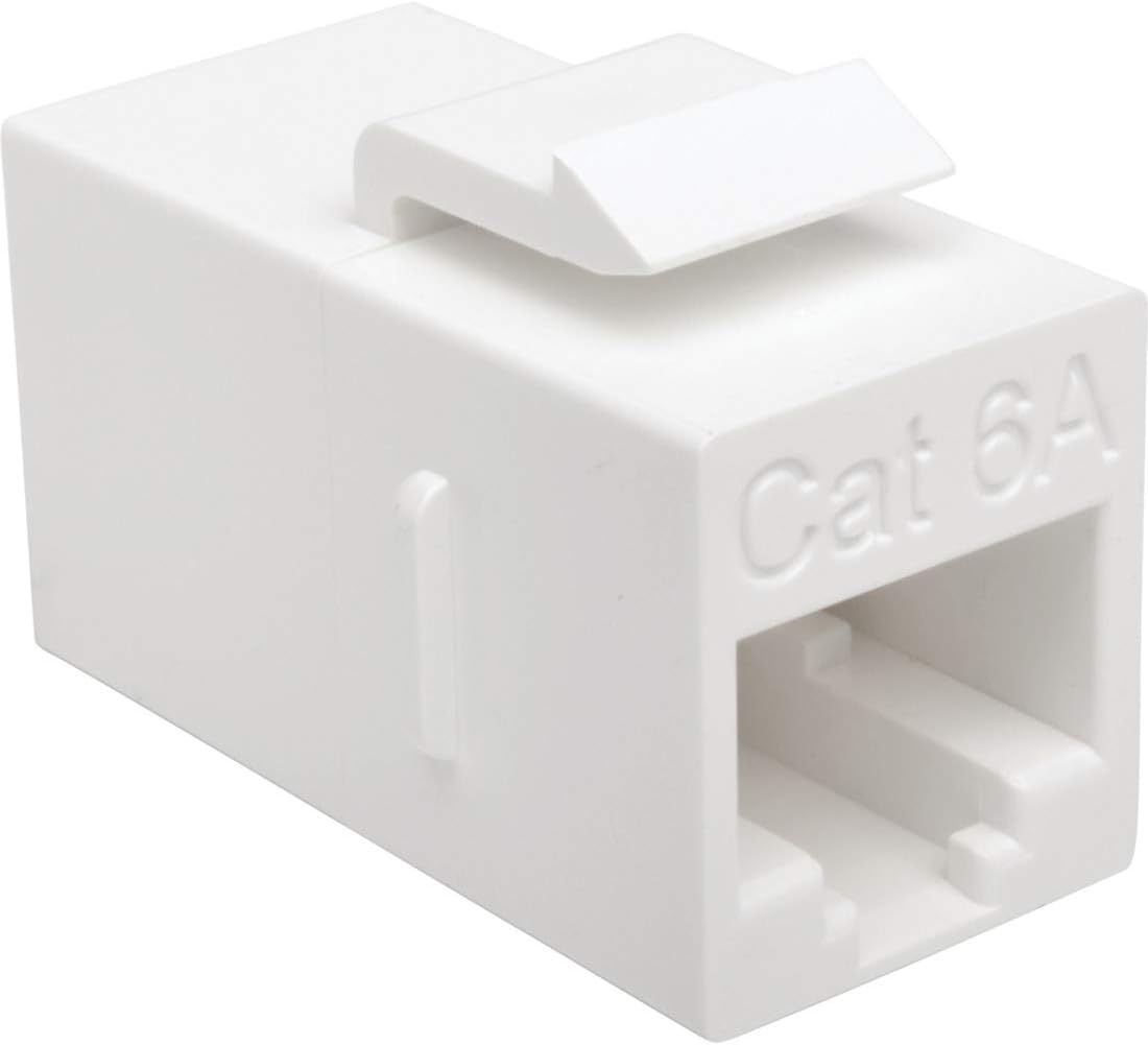 TRIPP LITE N235-001 Cat6/Cat6a Straight-Through Modular In-Line Snap-In RJ45 Coupler