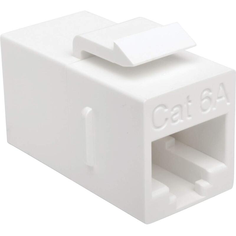 TRIPP LITE N235-001 Cat6/Cat6a Straight-Through Modular In-Line Snap-In RJ45 Coupler