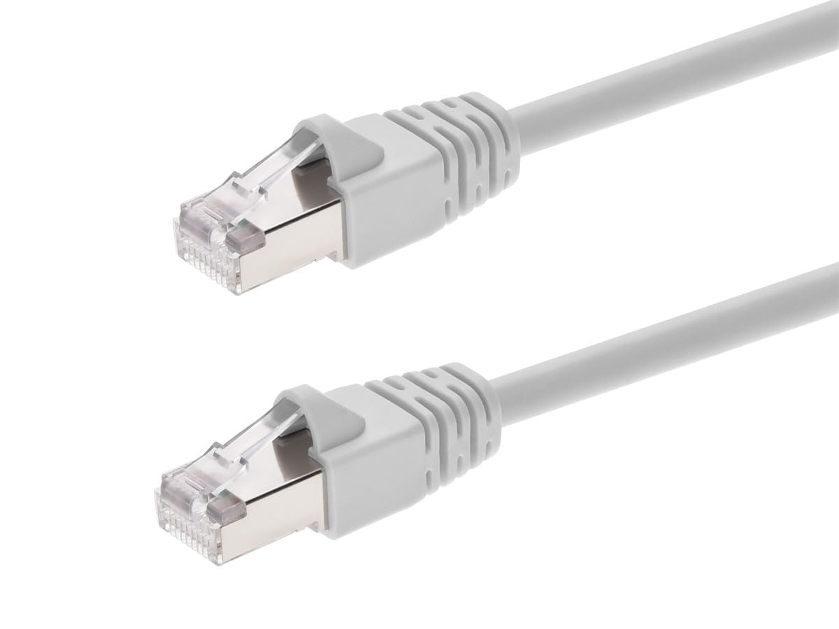 Monoprice Cat6A Shielded (S/FTP) Ethernet Patch Cable - 26AWG Pure Bare Copper Snagless RJ45 Fullboot