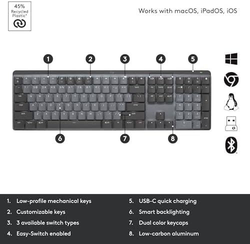 LOGITECH MX Mechanical Wireless Illuminated Keyboard
