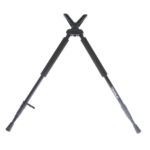 TruGlo Solid Shot Versatile Durable Adjustable Collapsible Rifle Shooting & Crossbow Hunting Bipod w/Rotating Head Design - 21-40 in. Length