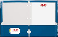 JAM PAPER Laminated Two-Pocket Glossy 3-Hole Letter Size Folders