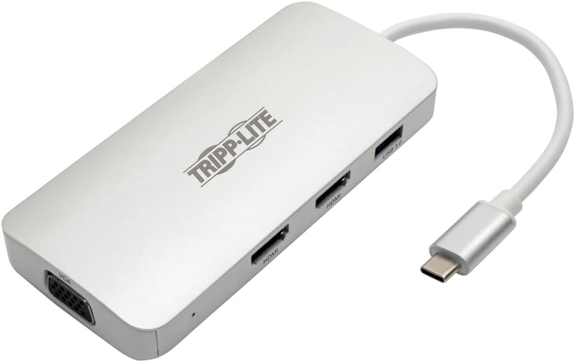 Tripp Lite USB C Docking Station w/ USB-A Hub, x2 HDMI, PD Charging 1080p @ 60Hz, Portable