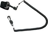 YakGear 01-0055 Coiled Fishing Rod Leash - 24", Black
