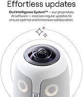 Owl Labs Meeting Owl 3 - 360° 1080p HD Conference Room Camera, AI-Driven Speaker-Tracking, 18-Foot Mic Pickup - Certified for Microsoft Teams - Works with Zoom, Google Meet - Plug & Play Setup