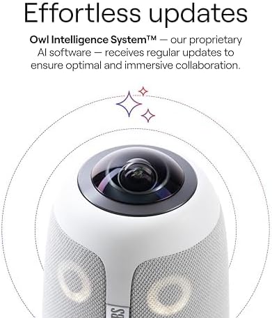 Owl Labs Meeting Owl 3 - 360° 1080p HD Conference Room Camera, AI-Driven Speaker-Tracking