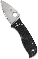 Spyderco Lil' Temperance 3 Lightweight Pocket Knife - SpyderEdge VG-10 Steel Blade with Bi-Directional Textured FRN Handle - An Everyday Carry Folding Knife - C69SBK3
