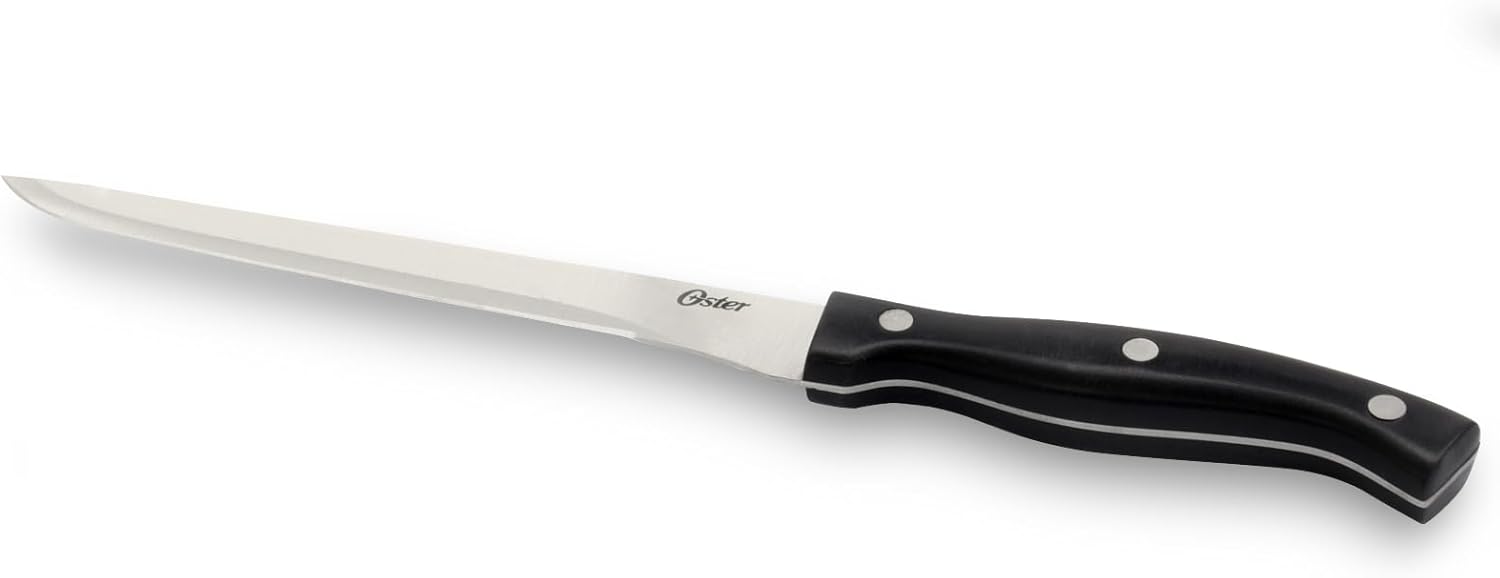OSTER Stainless-Steel Cutlery Knife Set with Wooden Block