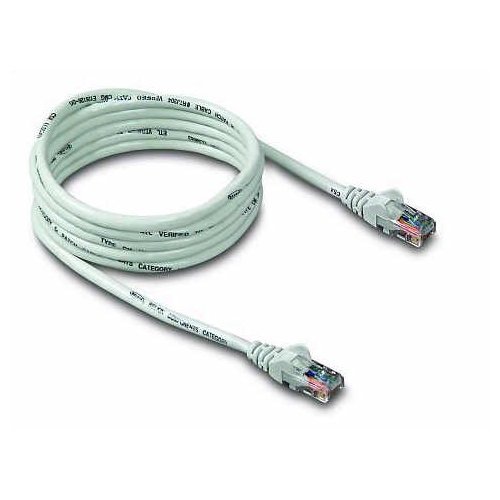 6FT CAT5E SNAGLESS PATCH CABLE, UTP, WHITE PVC JACKET, 24AWG, T568B, 50 MICRON, (A3L791-06-WHT-S)