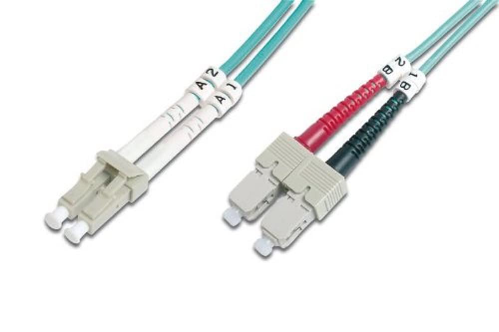 Add-On 3m LC (Male) to SC (Male) Aqua OM4 Duplex LSZH LOMM Patch Cable (ADD-SC-LC-3M5OM4)