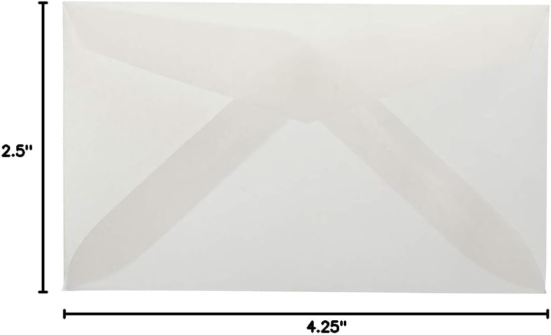 JAM PAPER Translucent Vellum Invitation Envelopes