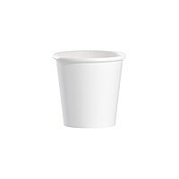 SOLO 374W-2050 4oz White, Single Sided Poly Paper Hot Cups, (Case of 1,000)