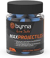 Byrna MAX Projectiles - | Maximum Stopping Power | OC and CS Non Lethal Pepper Spray & Tear Gas Blend Balls - Non Lethal Self Defense Projectile Rounds for Byrna Launchers, 0.68 Caliber 25 Count
