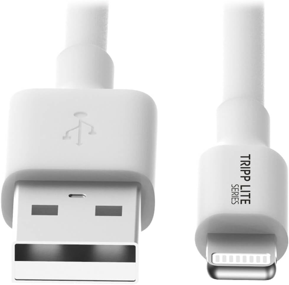 Tripp Lite Apple MFI Certified 6-Feet Lightning to USB Cable (M100-006-WH) - White