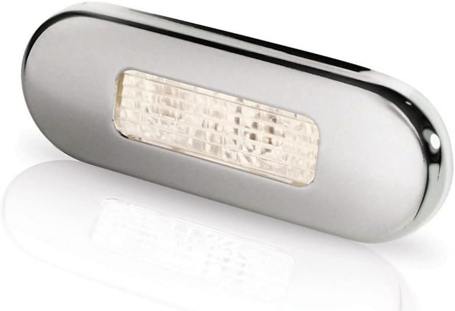 Hella Marine Surface Mount Oblong LED Courtesy Lamp - Warm White LED - Stainless Steel Bezel