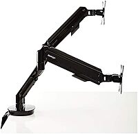 Staples Dual Monitor Arm, up to 30-inch Monitors, Black (51729) Dual Arm