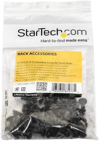 StarTech.com Mounting Screws and Cage Nuts for Server Rack & Cabinet
