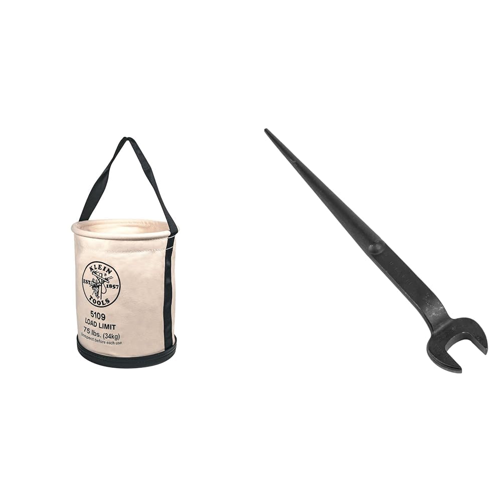 Klein Tools Canvas Straight-Wall Tool Bucket 75-Pound Load Rated