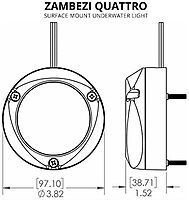 LUMITEC Zambezi Quattro Surface Mount Underwater Light