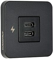 Scanstrut SC-TILE-20 Tile-Series Dual USB-C Interior Charging Socket - Black Bezel