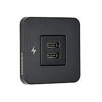 Scanstrut SC-TILE-20 Tile-Series Dual USB-C Interior Charging Socket - Black Bezel