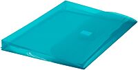 JAM PAPER Plastic 3 Hole Punch Binder Envelopes with Hook & Loop Closure - Letter Booklet - 9 1/2 x 11 1/2 with 1 Inch Expansion - Teal - 12/Pack 12 Pack Teal