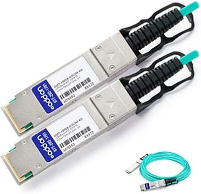 AddOn MSA and TAA Compliant 100GBase-AOC QSFP28 to QSFP28 Active Optical Cable (850nm, MMF, 2m)