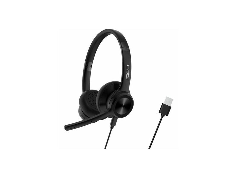 CODi CLARO Wired Stereo Dual Ear Headset w/ AI ENC Microphone - Stereo - USB Type C - Wired - Over-the-Head - A04618