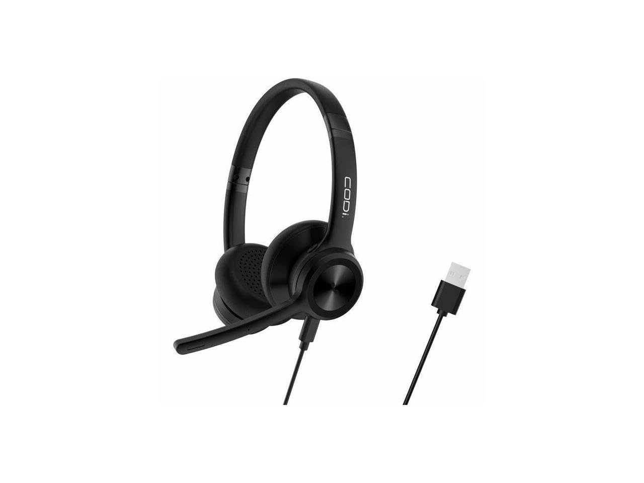 CODi CLARO Wired Stereo Dual Ear Headset w/ AI ENC Microphone - Stereo - USB Type C - Wired - Over-the-Head - A04618