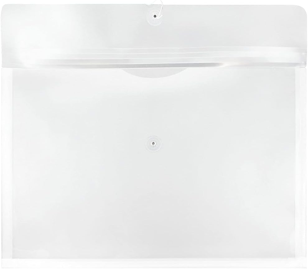 JAM PAPER Booklet Envelopes with Button & String Closure - 12 x 18