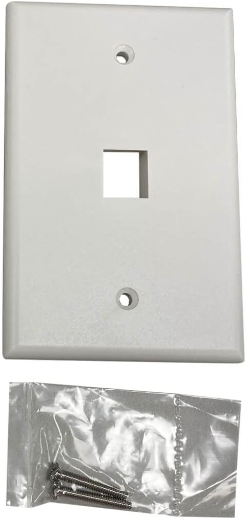 Tripp Lite Safe-IT Single-Gang Keystone Wall Plate, Ivory
