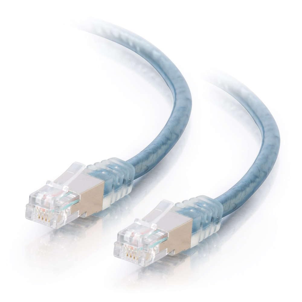 C2G 6FT RJ11 High-Speed Internet Modem Cable - RJ11 Male to RJ11 Male - Transparent Blue