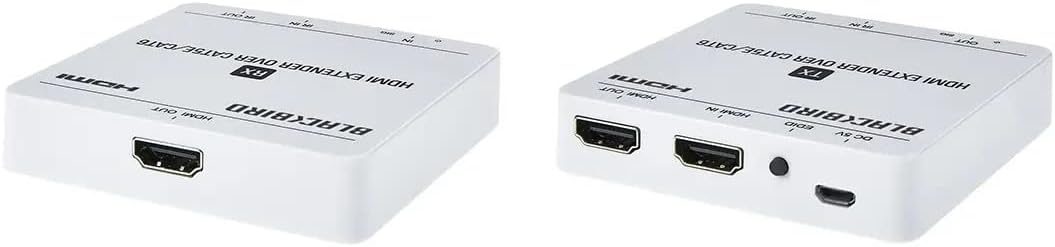 Monoprice 4K HDMI Extender Over Ethernet - CAT5e/6/7, 70 Meters (229 Feet) Power Over Cable (PoC) HDMI Loop Out, Smart EDID