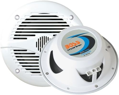 BOSS Audio Systems MR60W 6.5 inch Marine Boat Stereo Speakers - 200 Watts (pair), 2 Way, Full Range, Tweeters, Coaxial