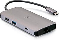 USB-C 8-in-1 Mini Dock with HDMI, 3X USB-A, Ethernet, SD Card Reader, and USB-C Power Delivery up to 100W - 4K 30Hz