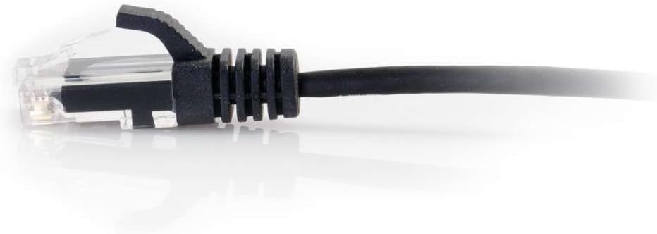 C2G/Cables to Go 01104 Cat6 Snagless Unshielded (UTP) Slim Network Patch Cable, Black (5 Feet/1.52 Meters)