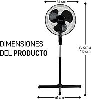 Impress Handi-Fan Oscillating Stand Fan, 52inH x 21inW x 16inD, White