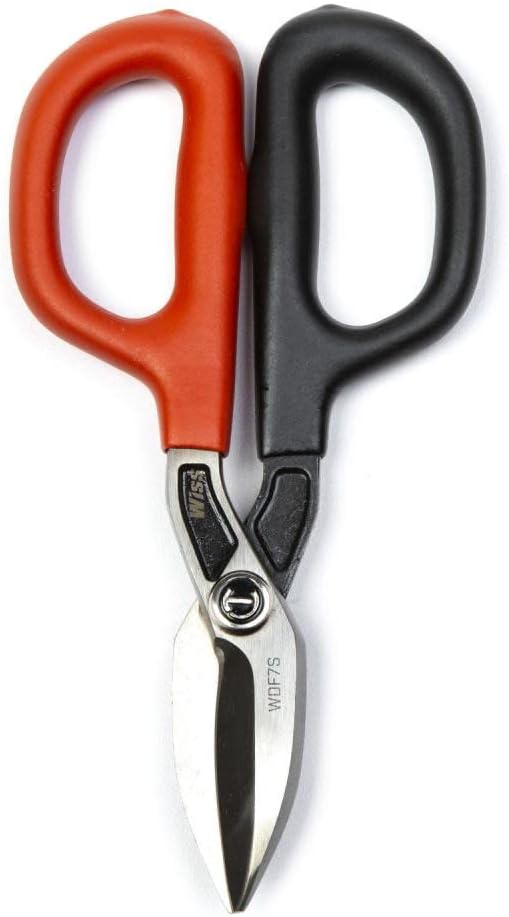 Crescent Wiss 7" Straight Pattern Tinner Snips - Tin Snips for HVAC & Sheet Metal Cutting - With Drop-Forged Steel Blades