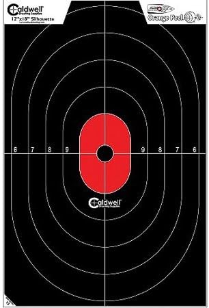 CALDWELL Silhouette Center Mass Targets Hi-Vis Flake-Off