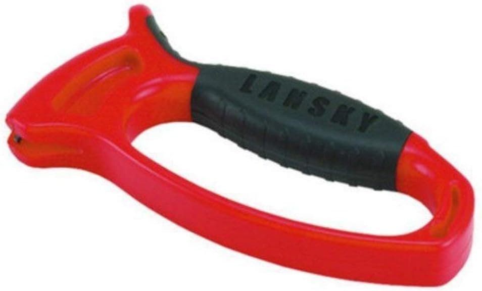 Lansky Deluxe Quick Edge Knife Sharpener with Replaceable Carbide Element (Red) - LSTCN