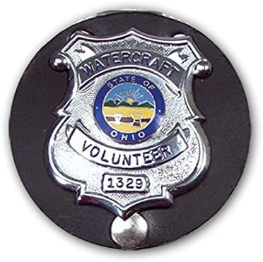 Perfect Fit Clip-on Belt Badge Holder - Round, Wear on Belt or Use as Neck Badge Clip on Holder for On or Off Duty Use