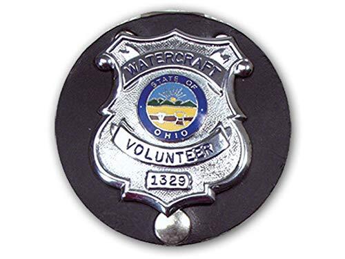 Perfect Fit Clip-on Belt Badge Holder - Round, Wear on Belt or Use as Neck Badge Clip on Holder for On or Off Duty Use