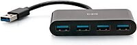 C2G 4-Port USB-A Hub - USB 2.0, Black