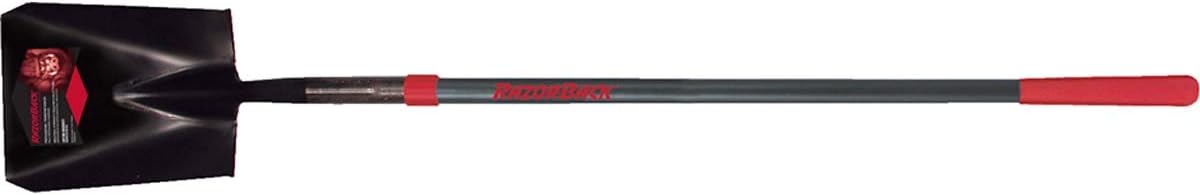 Square Point Transfer Shovel, 12 in L x 9.5 in W blade, 48 in Fiberglass Straight; Cushion Grip Handle